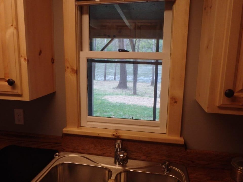 View of river from kitchen window
