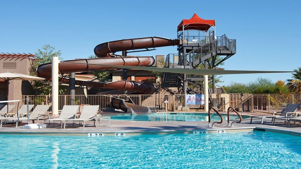Water slide at main pool