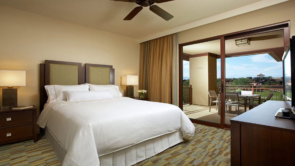 Bedroom with king size bed.