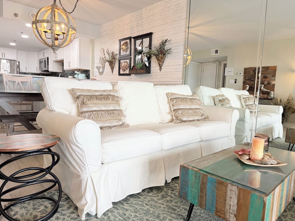 casual denim covered                               Rowe queen sized sleeper sofa