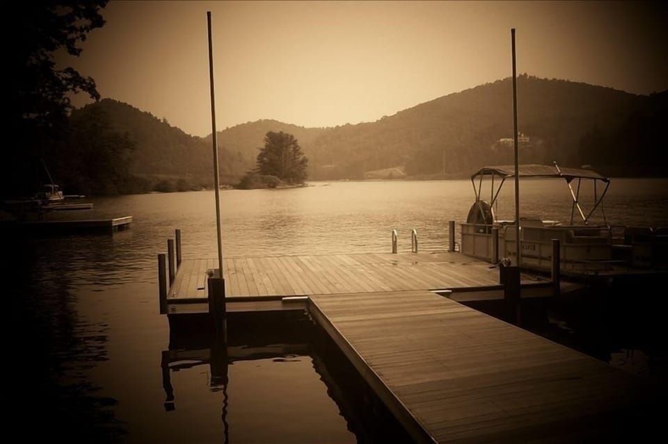 View to the our new 20 x 20 dock, 