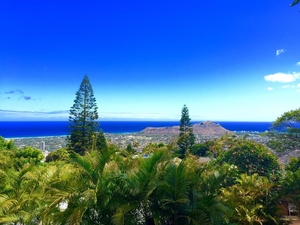 The view of Diamond Head and Waikiki from every room in the home