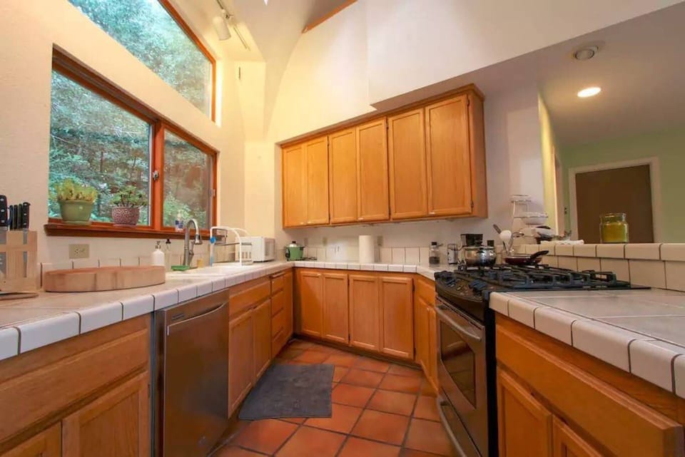 Stocked kitchen for cooking and cozy nights/days in