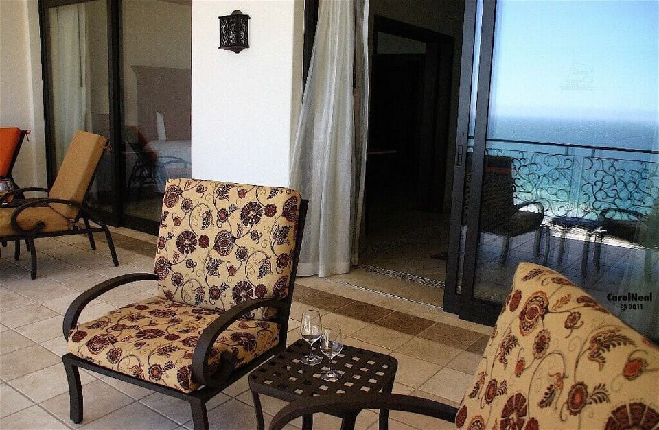 Outdoor patio with a view!