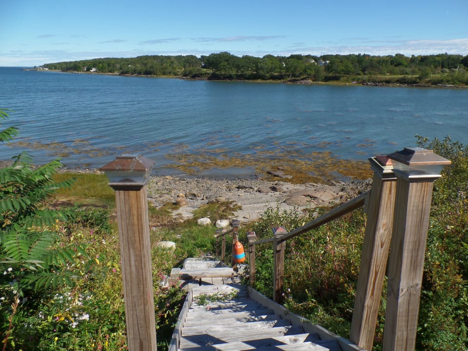 The walkway down to the beach is right in your back yard.