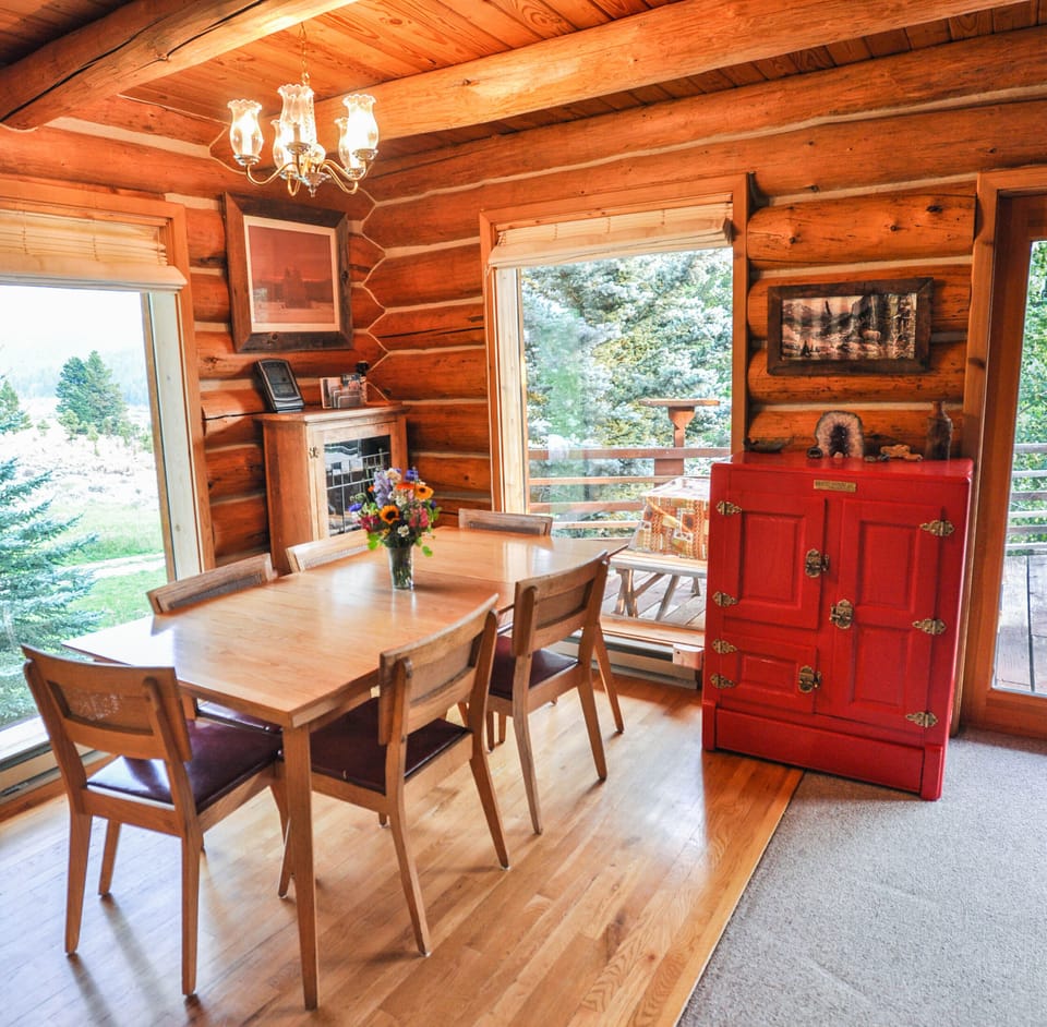 heirloom solid oak dining table and chairs from the mid 50's