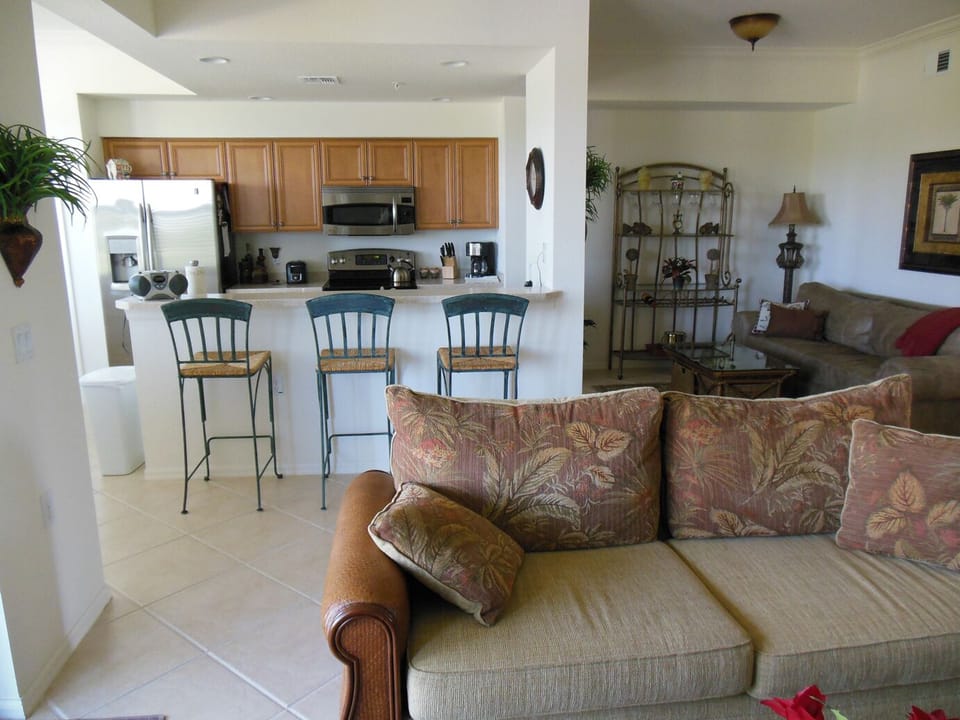 Kitchen and sitting area