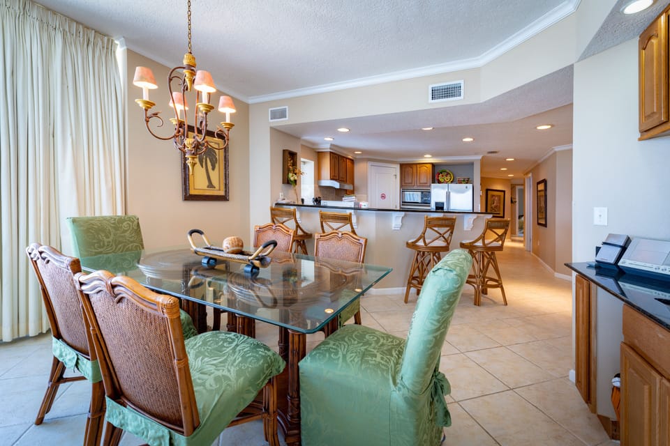 Dining room and view of kitchen