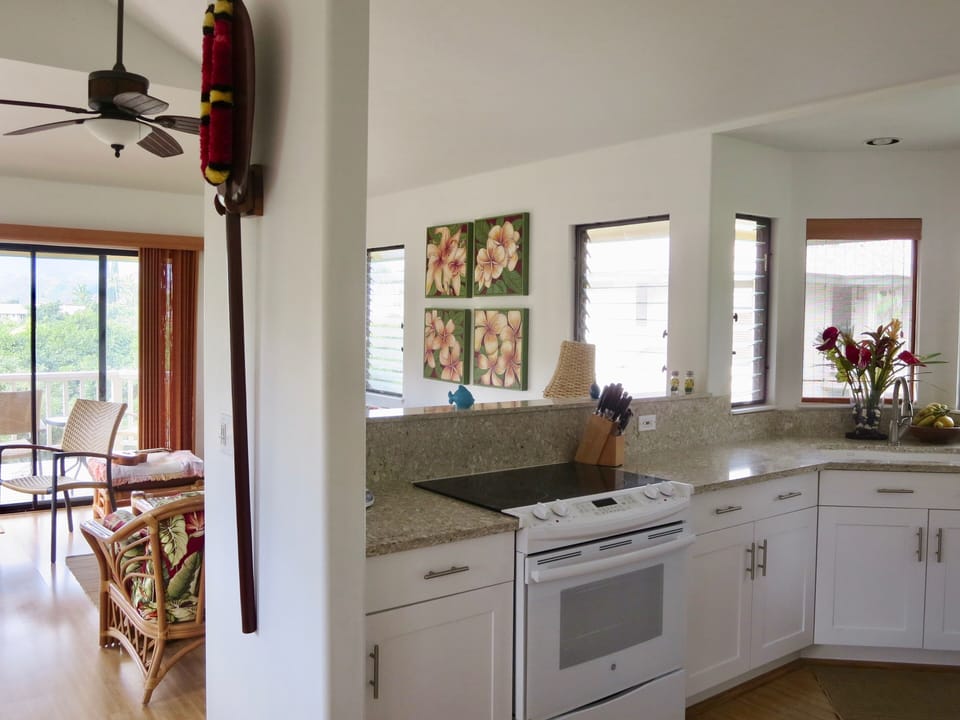 Kitchen, living area and lanai