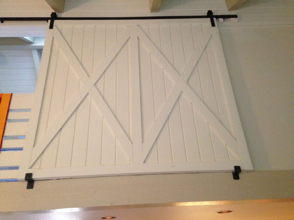New sliding barn door to close off the loft