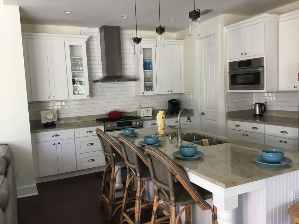 Gourmet chef’s kitchen w/high end appliances. Or walk to a five star restaurant.