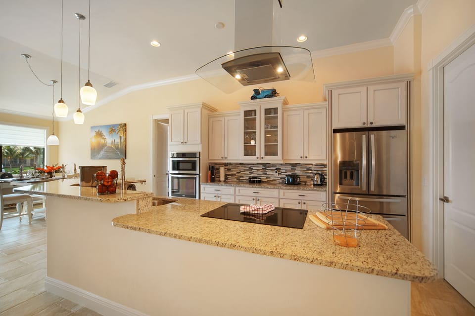 Elegant kitchen with stainless steel appliances
