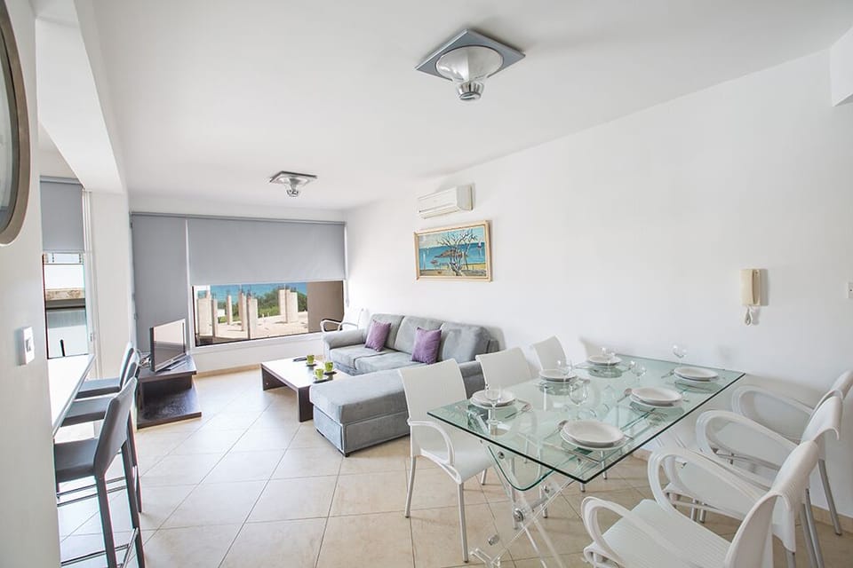 Living room and dining area