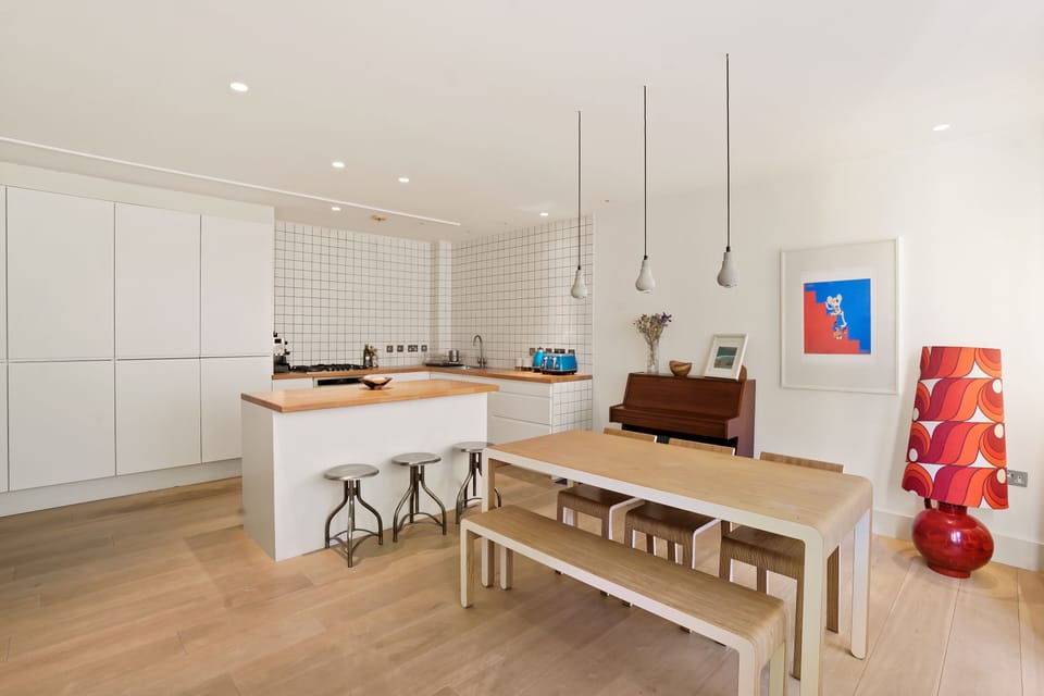 Dining table and breakfast bar