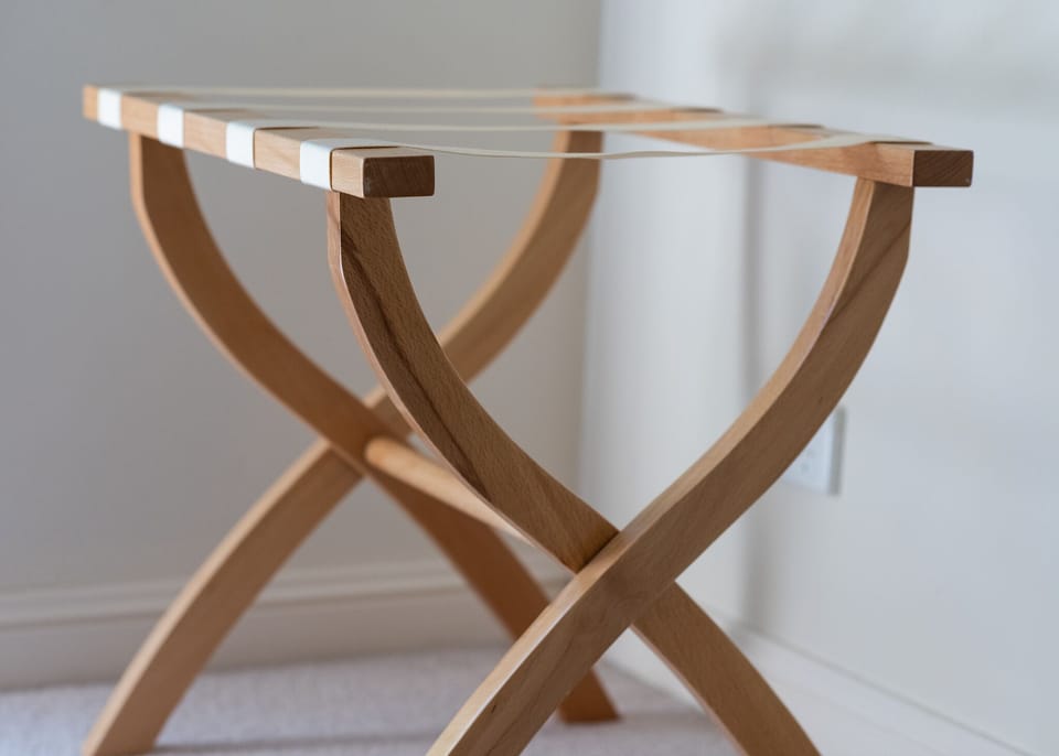 Luggage racks in every bedroom.