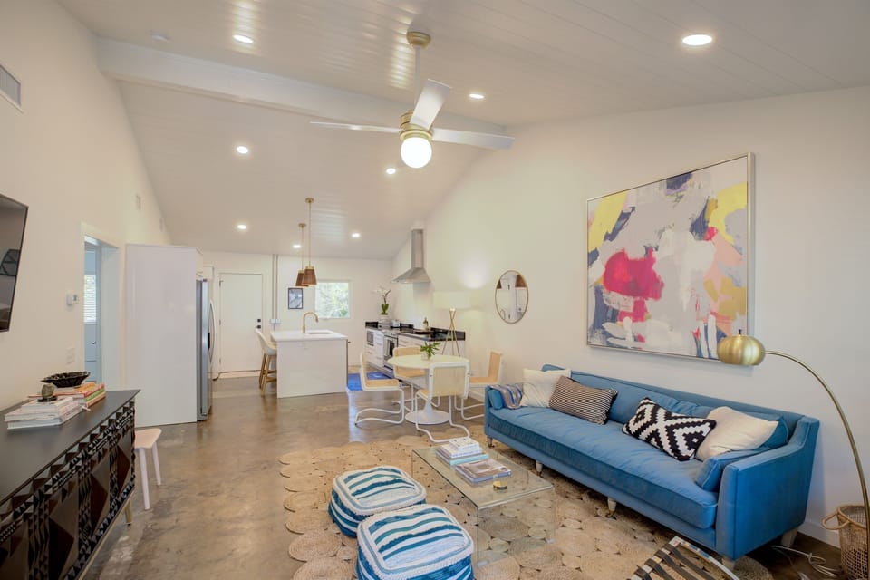 Open kitchen and living room
