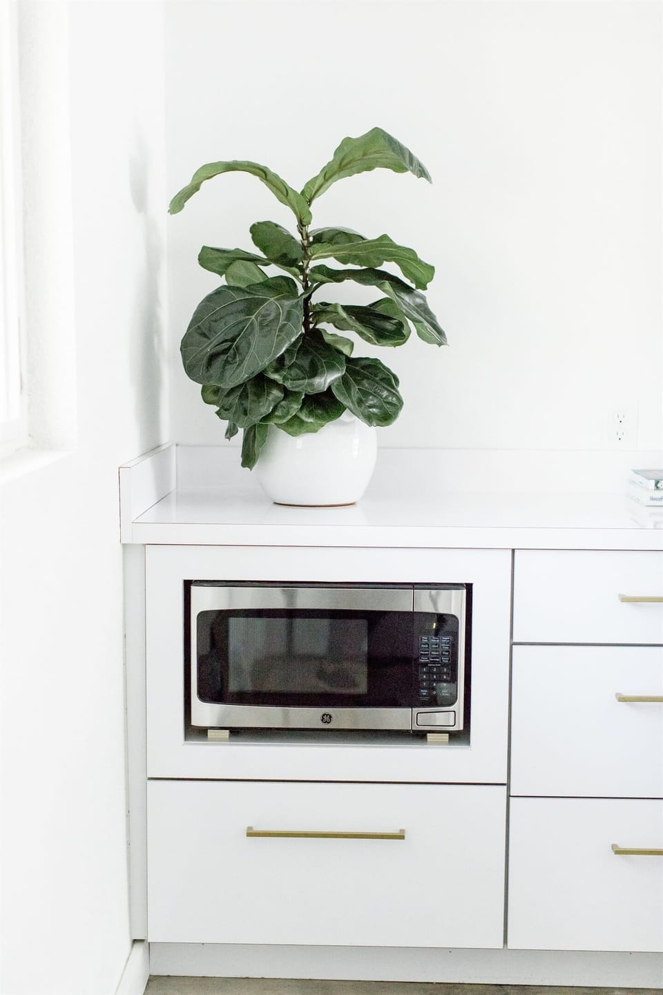 Microwave in Open Kitchen