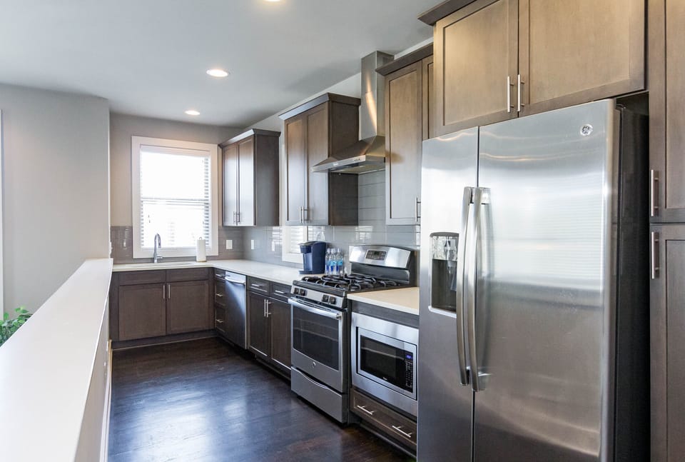 Kitchen overlooking the main living area 