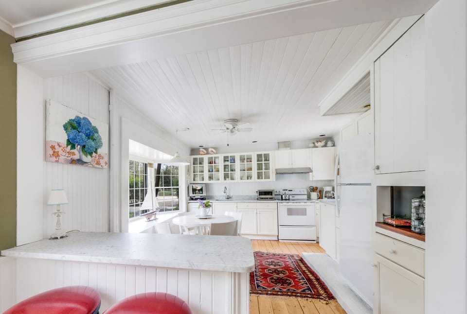 View of kitchen from the open dining room