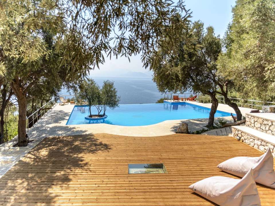 view of the 14 x 11m infinity pool