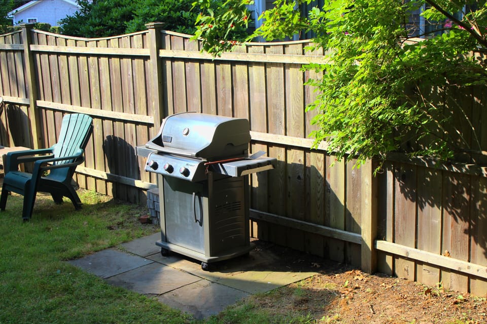 Grill pad outside kitchen