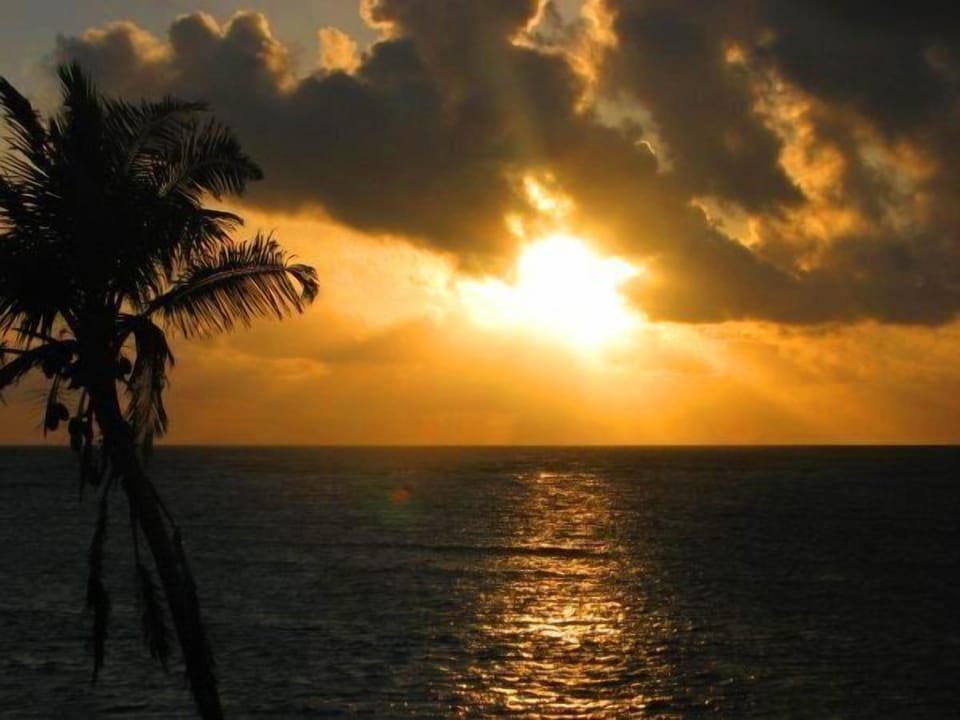 Sunset in front of Villa