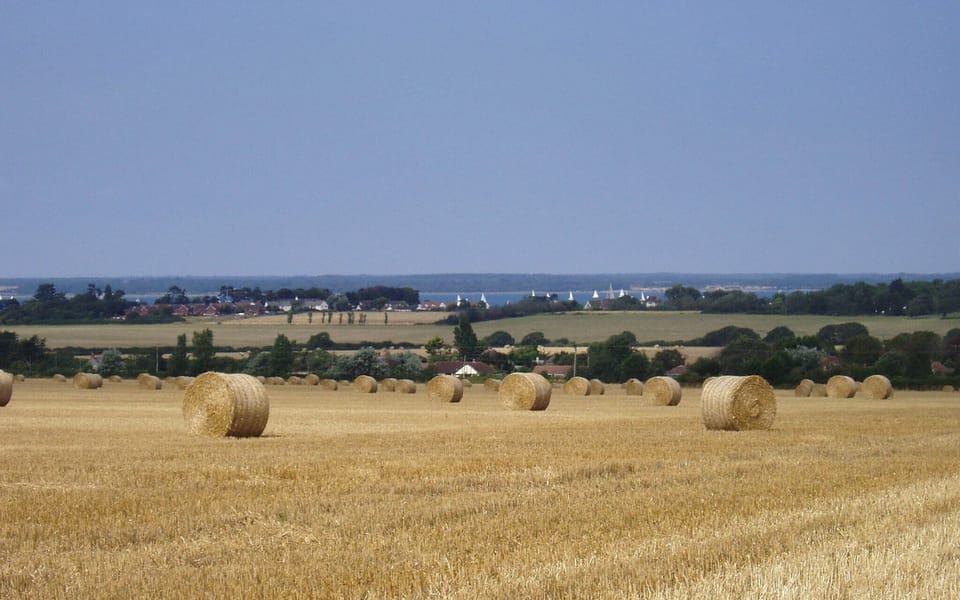 across the fields to Yarmouth