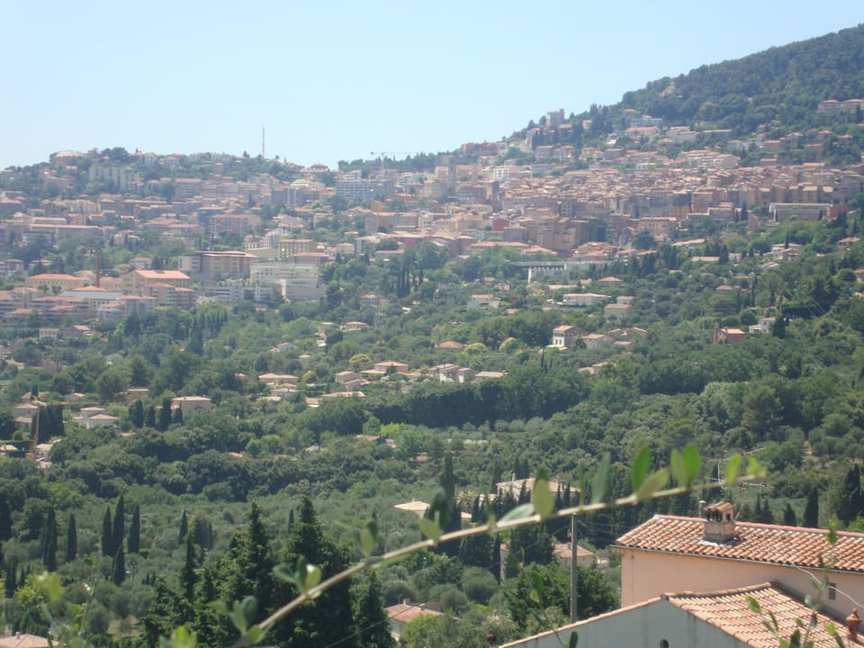View of the old town of Grasse from the terrace