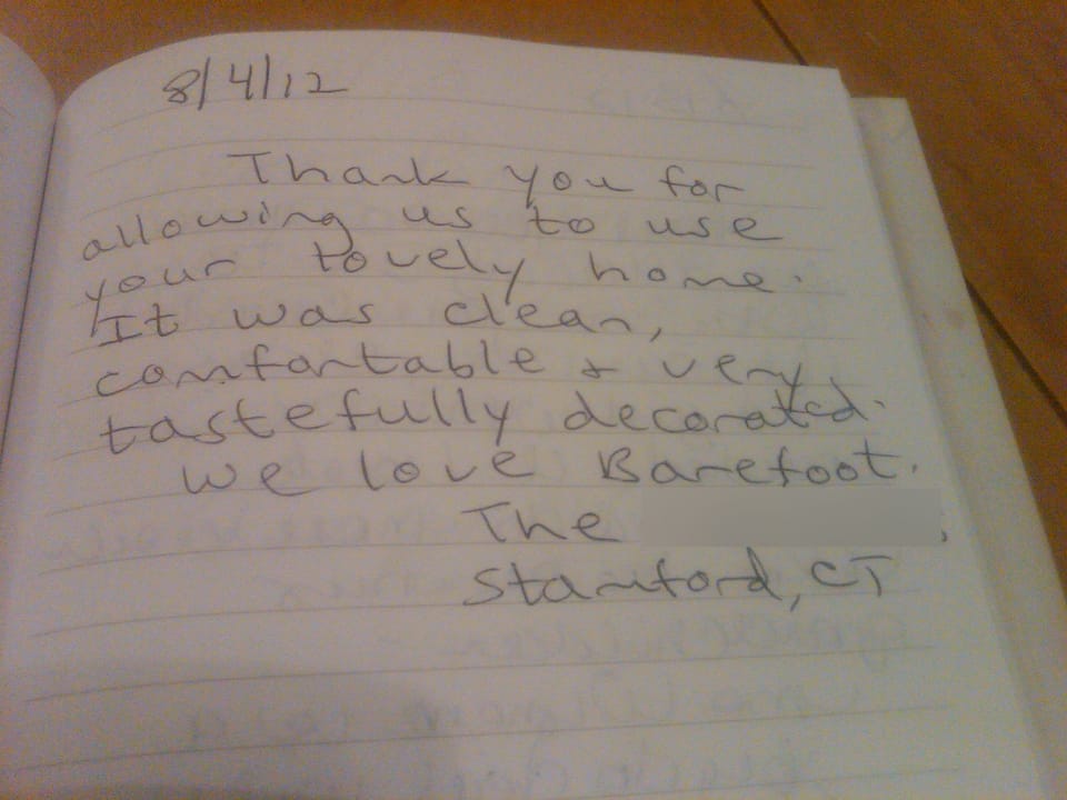 Happy guest comment