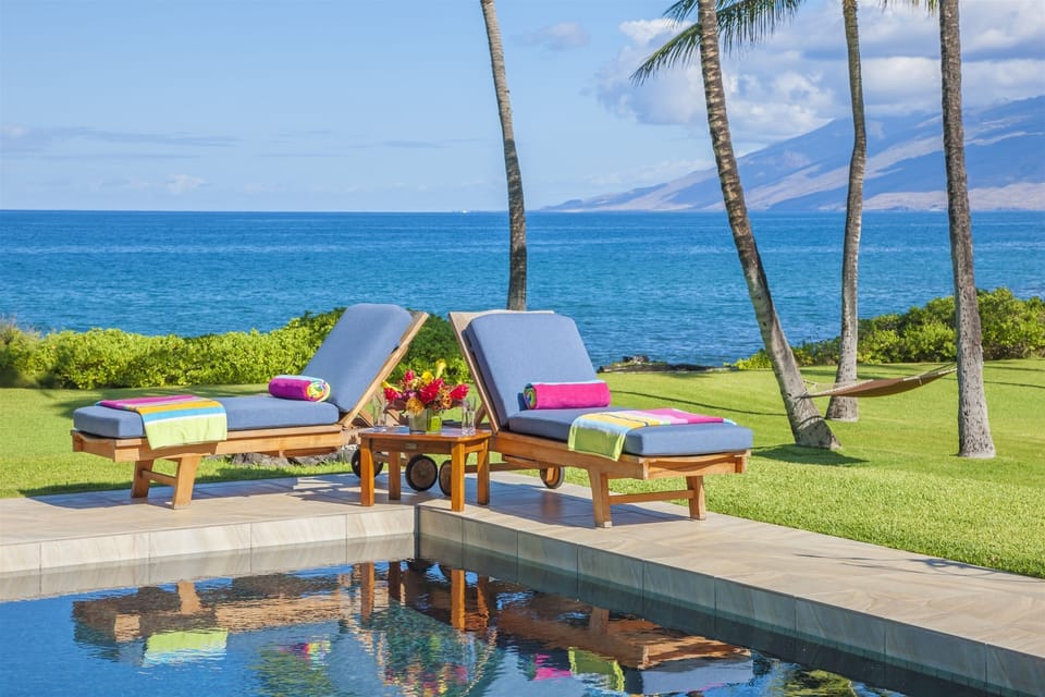 Wailea Sunset Estate's Picture Perfect Ocean Side Pool & Property!