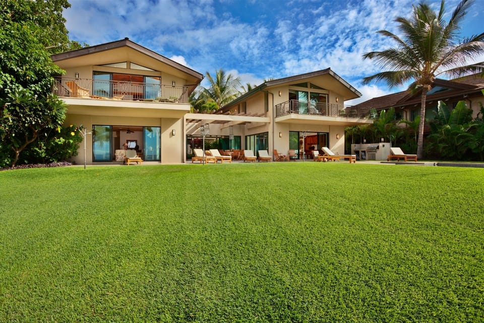 Looking Back at the Expansive Beach Side Property of Wailea Sunset Estate