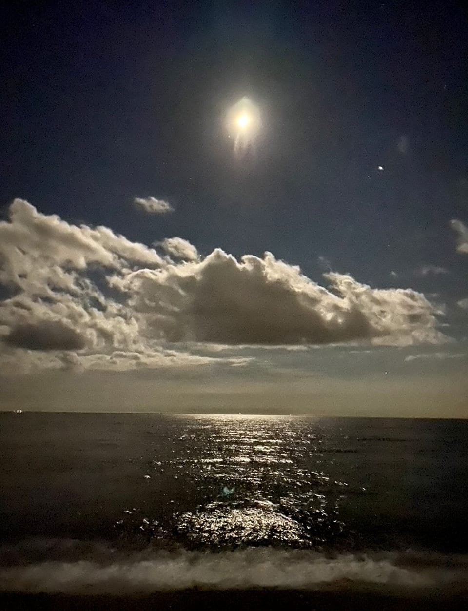 Moonlight on the beach.