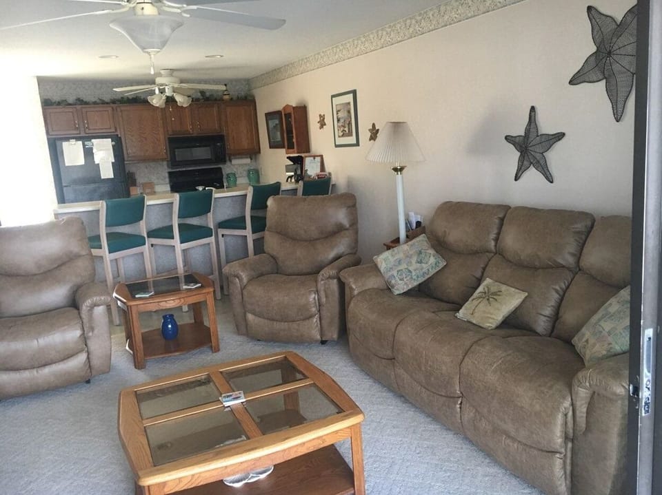 New living room sofa and chairs.
