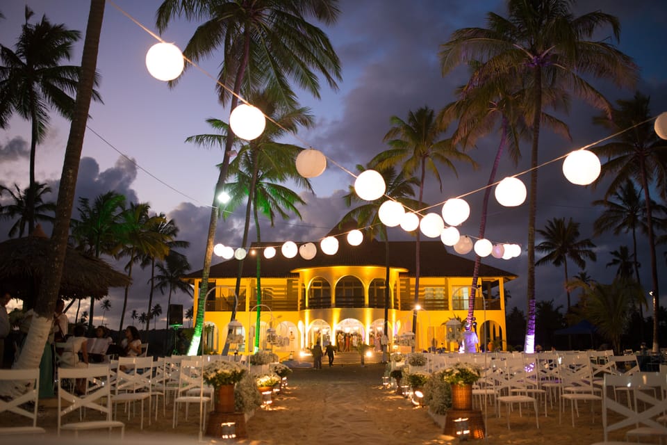 Outdoor banquet area