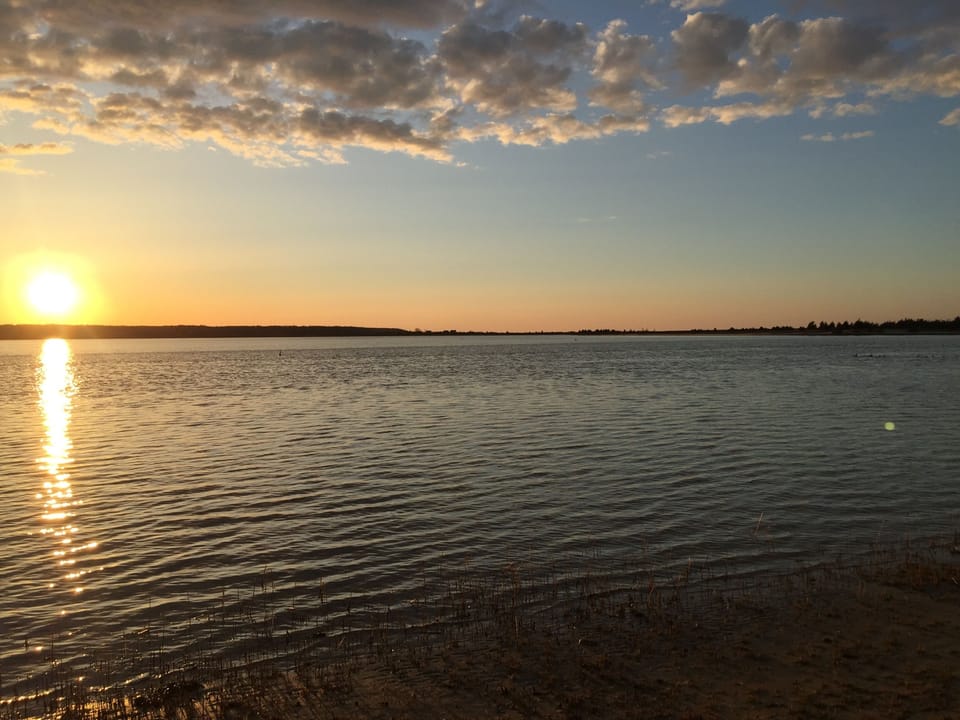 Spectacular sunsets each night over our Bay. Island in distance an easy kayak.