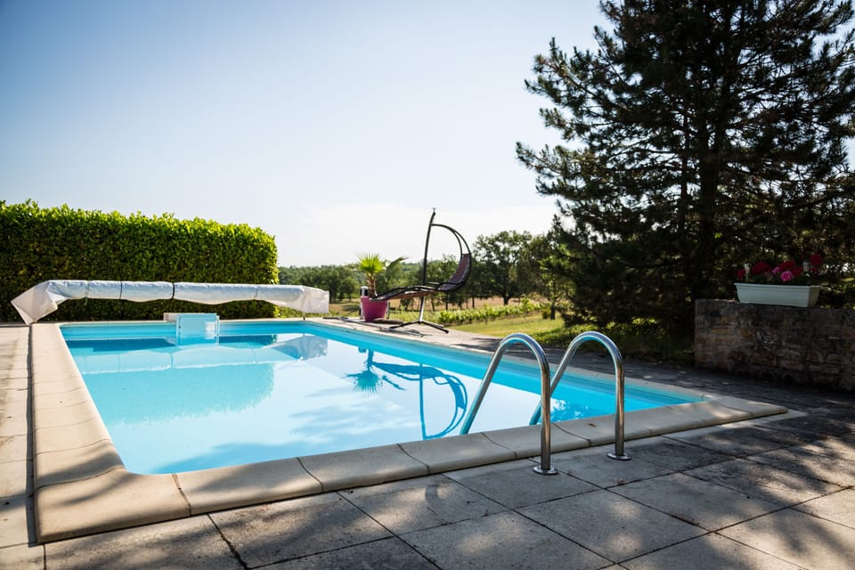 Poolside in summer. 