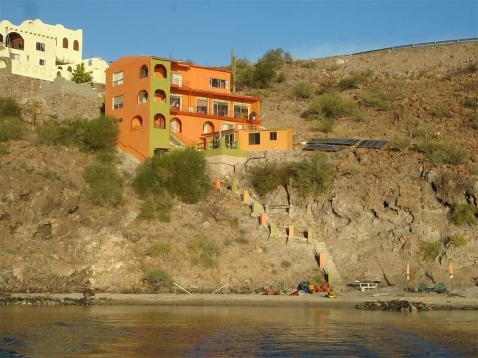 A view from the bay
Private beach, hot springs-tub & lots of water toys.