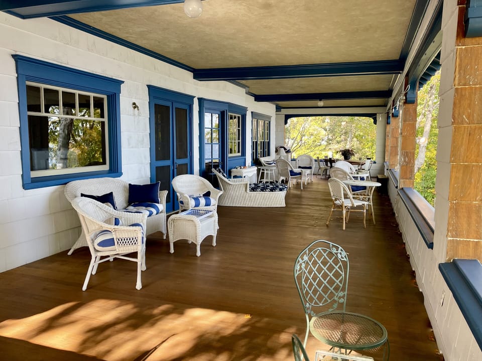We've been told that we have the best porch in the state of Maine! Sea views!