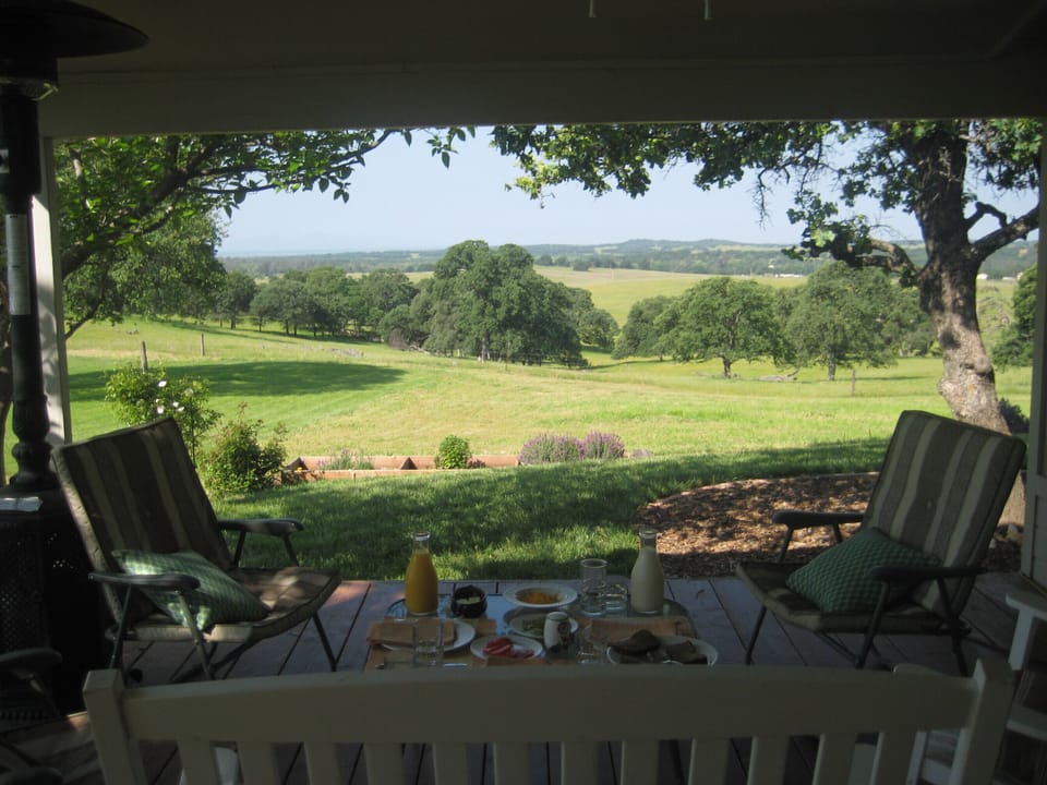 Porch over-looking Butte Mountain Range.