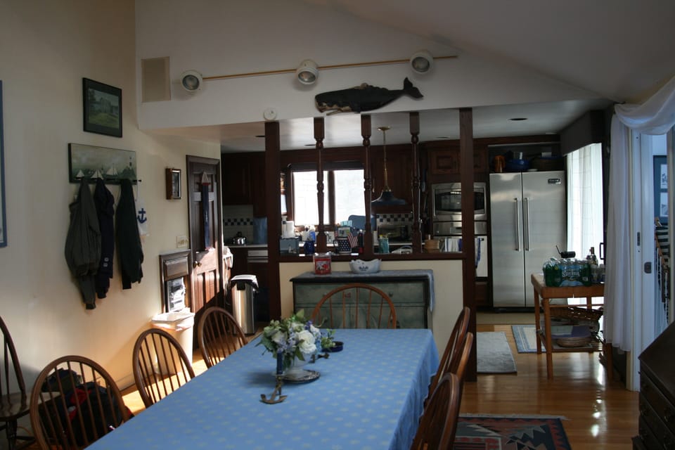Dining room and kitchen