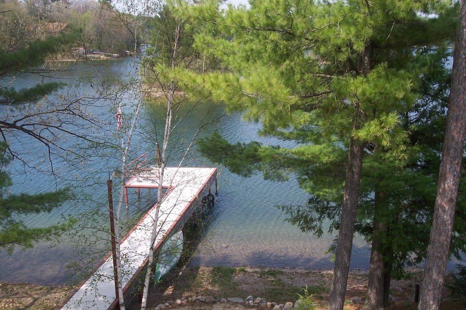 1 of 2 piers.  Great swimming and gradual beaches, very clear water. No weeds