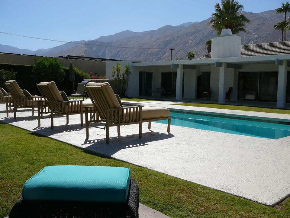 Pool and mountains