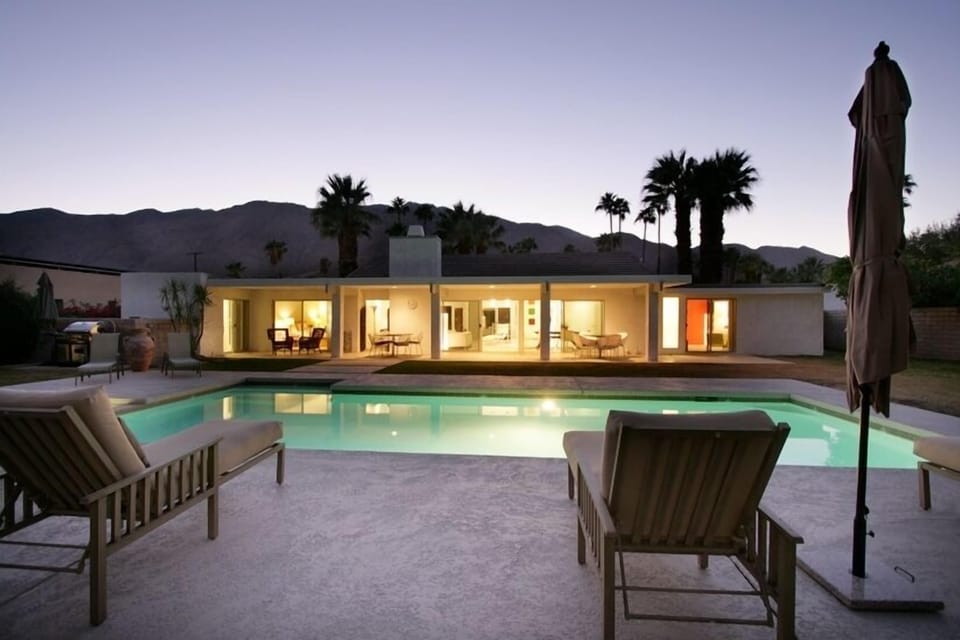 Pool with mountain view