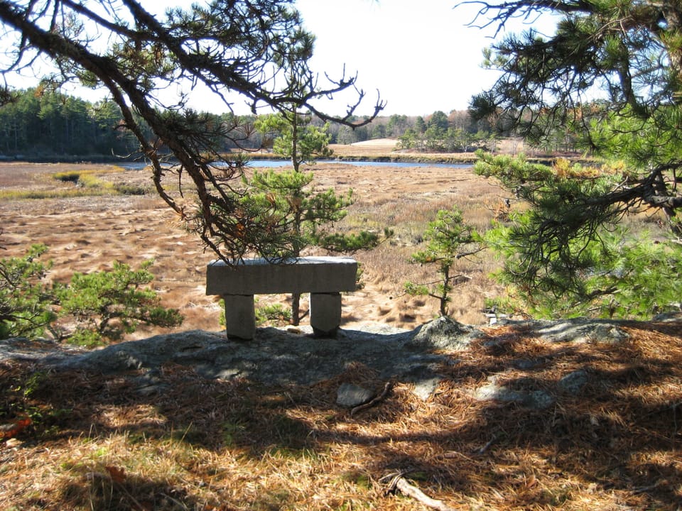 Stone Bench along trail