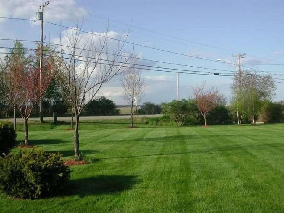 The common area at the condo has picnic tables great for BBQ and frisbee!