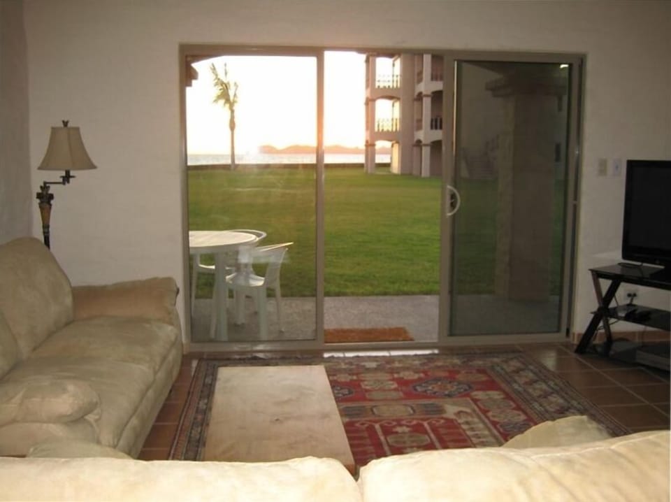 View of Beach from Living Room