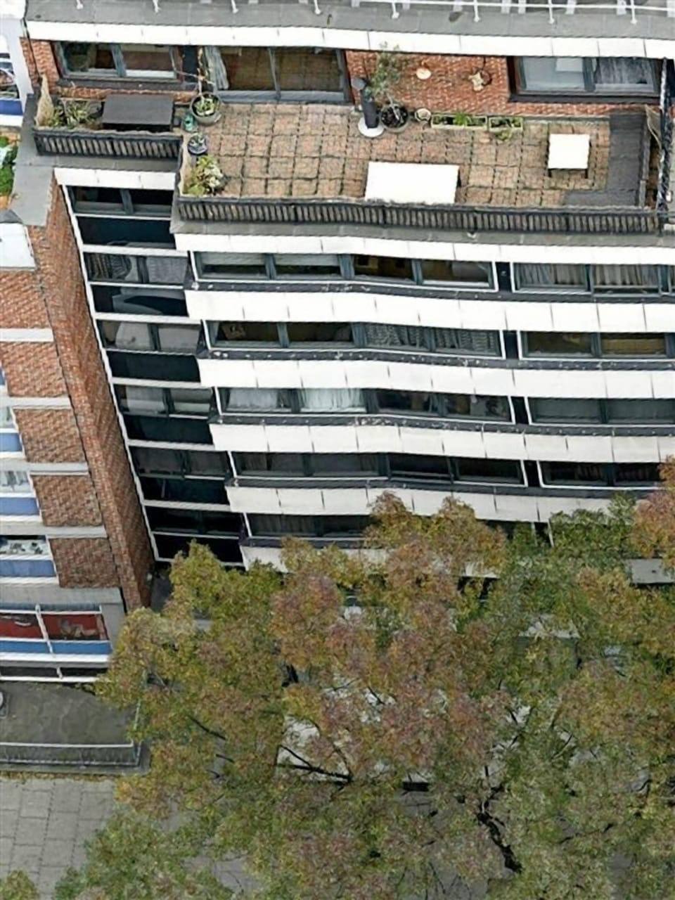 Bird's eye view of terrace