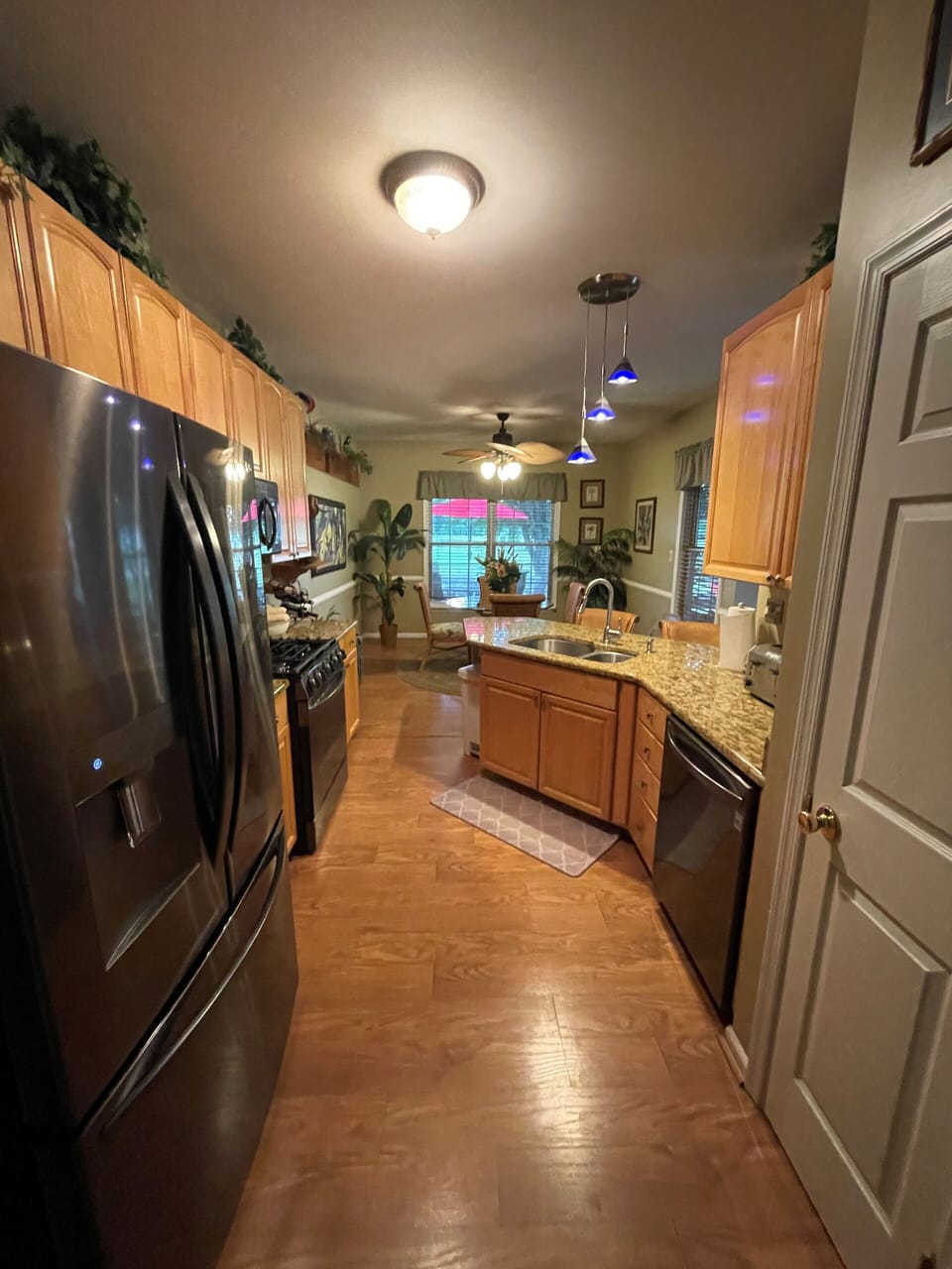 Kitchen with new black stainless appliances