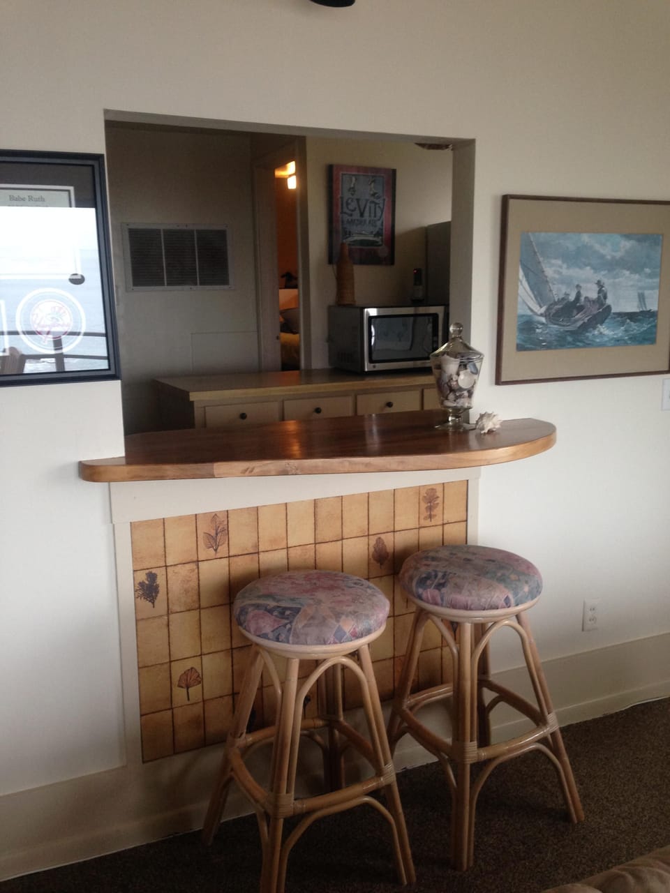 Lower level kitchen and bar area