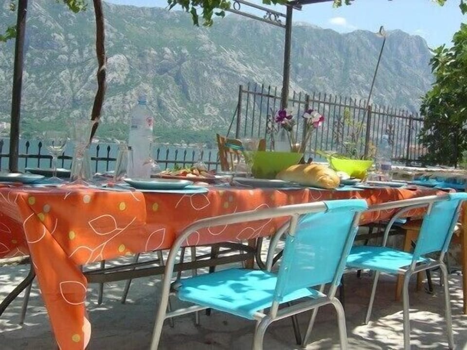 Lunch terrace with beautiful view over the fiord